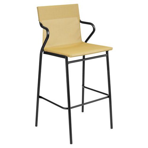 Lot de 2 chaises hautes Horizon piètement noir Lafuma Mobilier