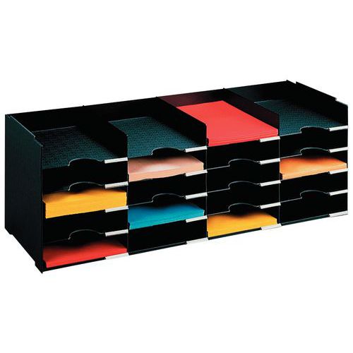 Trieur multicases horizontal - Noir - Paperflow Trieur multicases horizontal - Noir - Paperflow