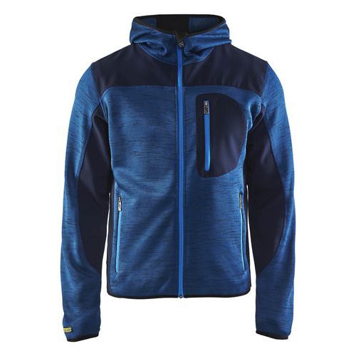 Veste tricotée à capuche bleu foncé - Blåkläder