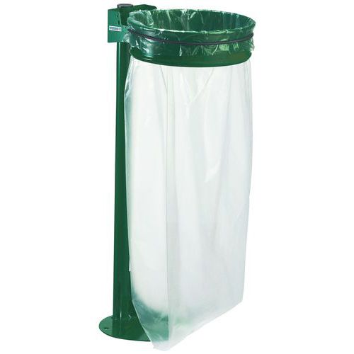 Support pour sac-poubelle avec poteau sur socle - 110 L