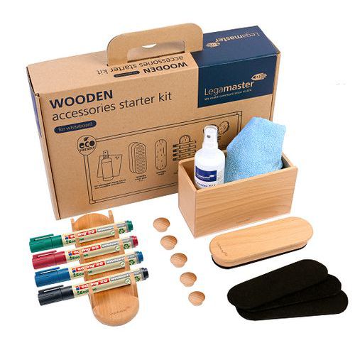 Accessoires pour tableau blanc WOODEN set de 17 pieces - Legamaster