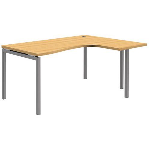 Bureau compact Open - Hêtre/ aluminium - Piètement ajustable Bureau compact Open - Hêtre/ aluminium - Piètement ajustable