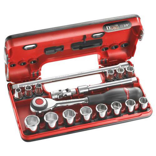 Coffret DBOX douilles 3/8 6 pans métrique - J.360DBOX1