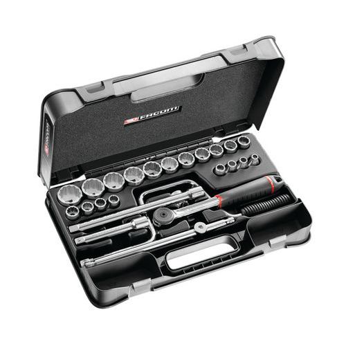Coffret douilles 1/2 12 pans en pouces - S.161-3P12U Coffret douilles 1/2 12 pans en pouces - S.161-3P12U