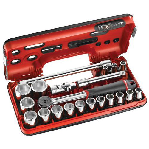 Coffret DBOX douilles 1/2 6 pans métriques -