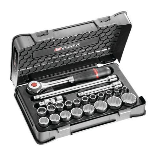 Coffret douilles 1/2 12 pans métriques - S.360-3P12
