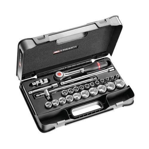 Coffret douilles 1/2 6 pans métriques - S.360-4P6