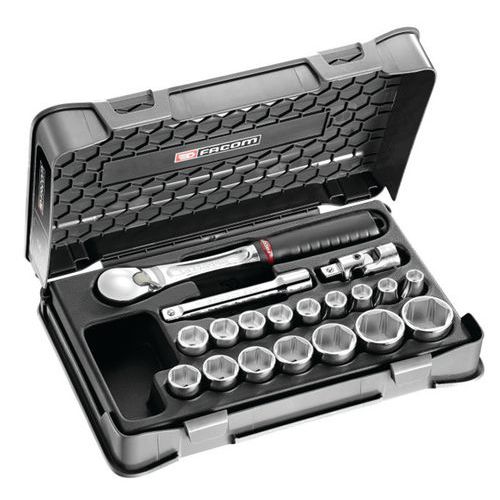 Coffret douilles 1/2 6 pans métriques - SL.161-2P6 Coffret douilles 1/2 6 pans métriques - SL.161-2P6