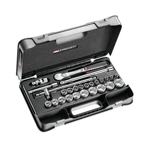 Coffret douilles 1/2 6 pans métriques - SL.161-4P6 Coffret douilles 1/2 6 pans métriques - SL.161-4P6