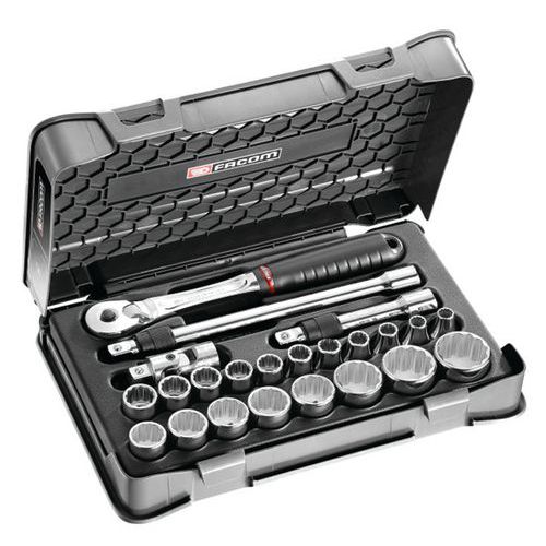Coffret douilles 1/2 12 pans métriques - SL.171-3P12 Coffret douilles 1/2 12 pans métriques - SL.171-3P12