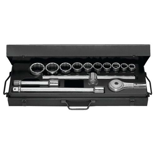 Coffret douilles 3/4 12 pans métriques