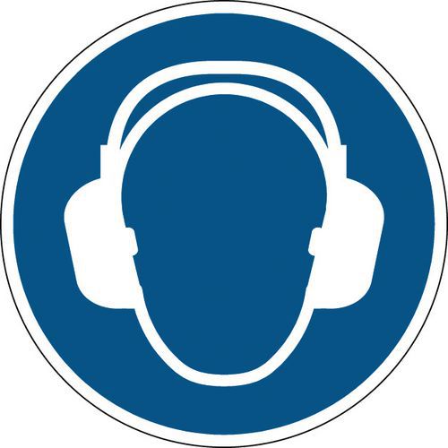 Panneau obligation rond - Protection auditive obligatoire - Rigide