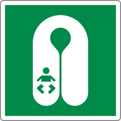 Panneau secours - Gilet sauvetage bébés - Aluminium Panneau secours - Gilet sauvetage bébés - Aluminium