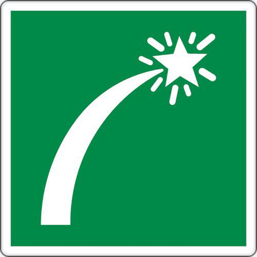 Panneau évacuation - Fusée signalisation - Aluminium Panneau évacuation - Fusée signalisation - Aluminium