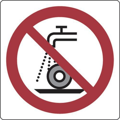Panneau interdiction - Ne pas utiliser phase humide - Aluminiuim