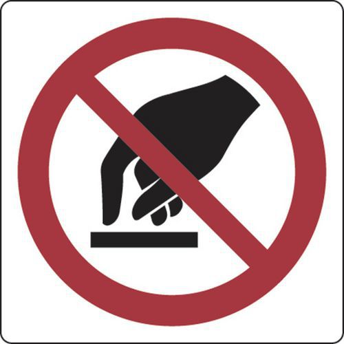 Panneau interdiction - Ne pas toucher - Aluminium