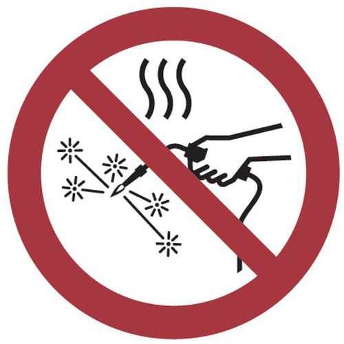 Panneau interdiction - Appareils générant chaleur interdits - Aluminium