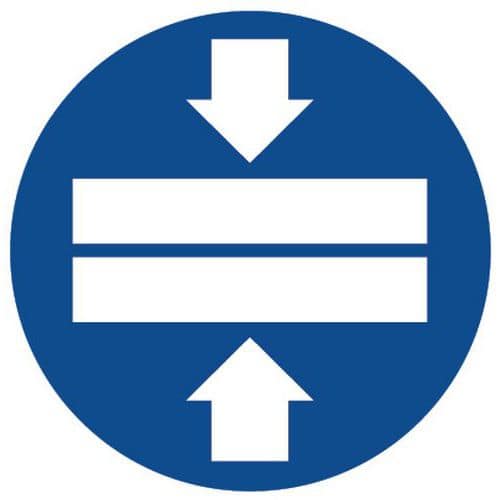 Panneau obligation - Utiliser un dispositif de blocage - Aluminium