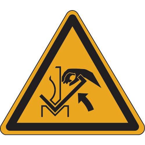 Panneau danger - Risque écrasement des mains - Aluminium