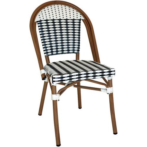 Chaise Cancale structure alu - assise dossier wicker
