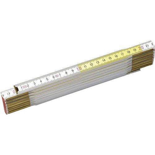 Mesure pliante bois blanc-jaune - Stanley