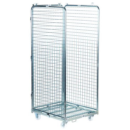 Roll-conteneur - Base acier zingué - Force 400 kg - Manutan