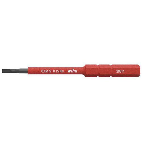 Embout slimBit SoftFinish electric isolé vis fente - WIHA