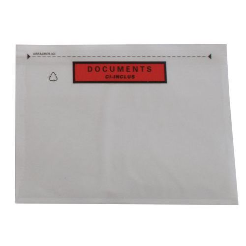 Pochette porte-documents Pac-List renforcée - « Document ci-inclus »