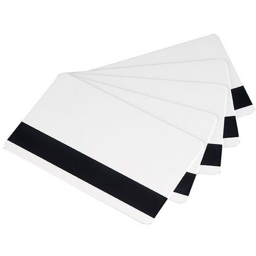 Carte PVC avec piste magnétique HiCo - Blanc - Paquet de 500 - Sogedex