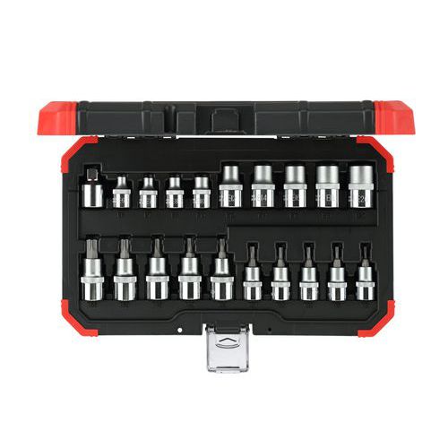Jeu douilles 1/2 TX 20 pièces R68003020 - GedoreRed Jeu douilles 1/2 TX 20 pièces R68003020 - GedoreRed