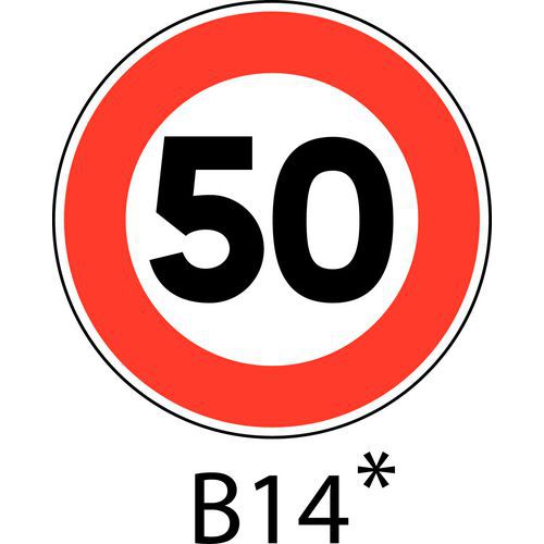 Panneau de signalisation - B14 - Vitesse limitée à préciser