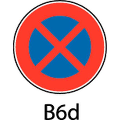 Panneau de signalisation - B6d - Arrêt et stationnement interdits