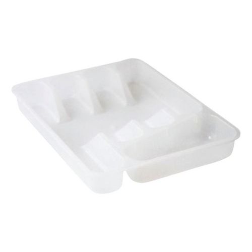 Range couverts 5 cases en polypropylène translucide Plastorex