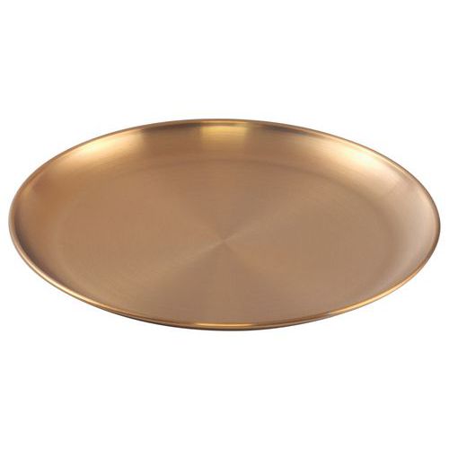 Lot de 6 assiettes dorées inox Plastorex