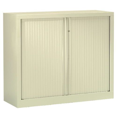 Armoire basse grande largeur à rideaux