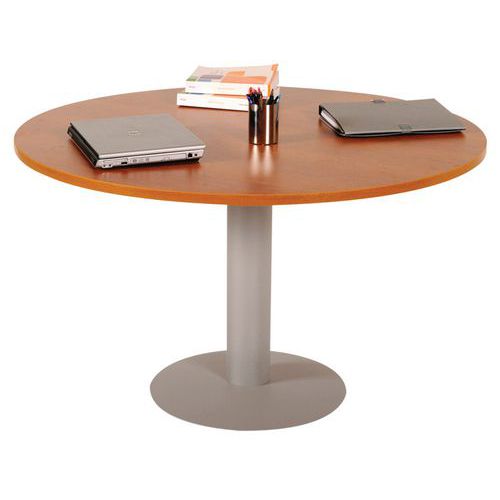 Table de réunion ronde pied central 100 cm Azari