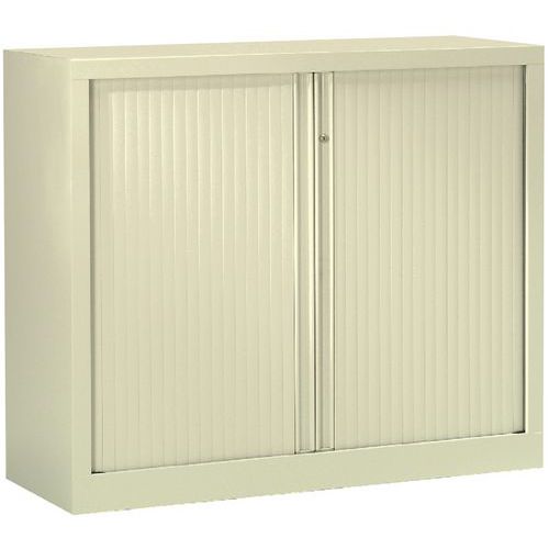 Armoire basse grande largeur à rideaux