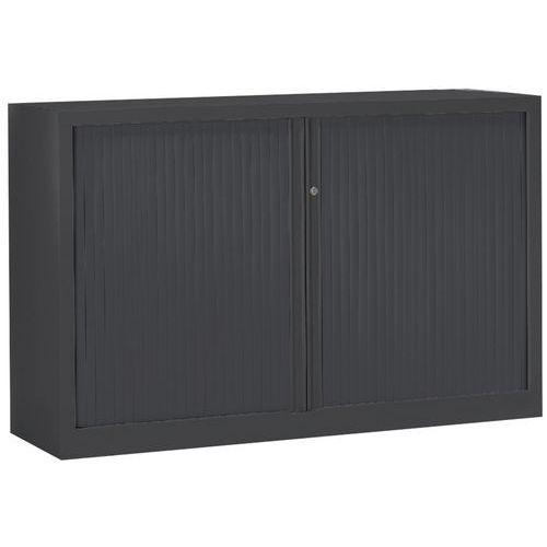 Armoire basse grande largeur à rideaux