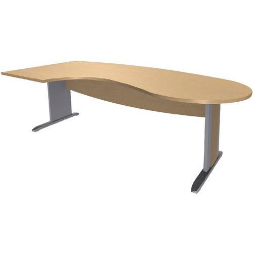 Bureau convivial Quatuor avec pied en L et retour - Manutan Expert