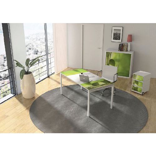 Set bureau droit avec caisson et armoire - Manutan Expert