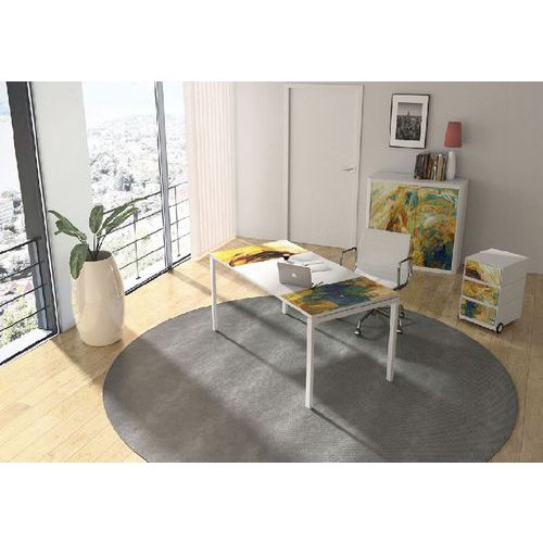 Set bureau droit avec caisson et armoire - Manutan Expert