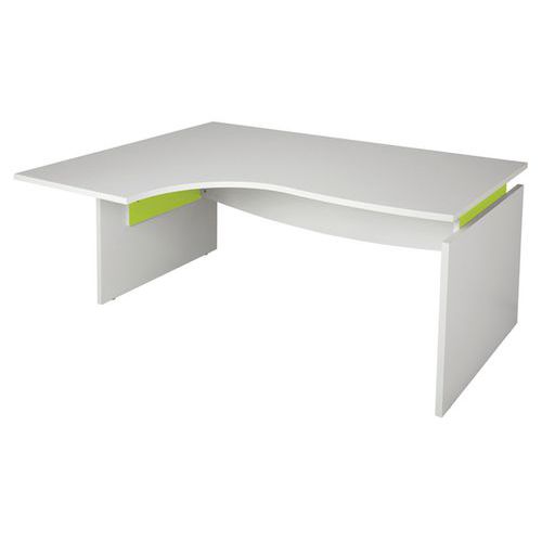 Bureau asymétrique blanc Linéo