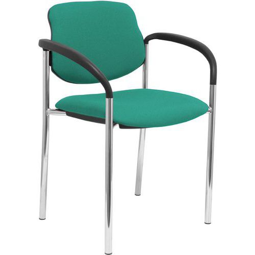 Chaise de réunion Villalgordo avec accoudoir noir - Piqueras y crespo