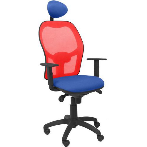 Chaise de bureau Jorquera avec dossier rouge - Piqueras y crespo