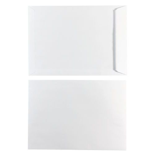Pochette kraft blanche auto-adhésive