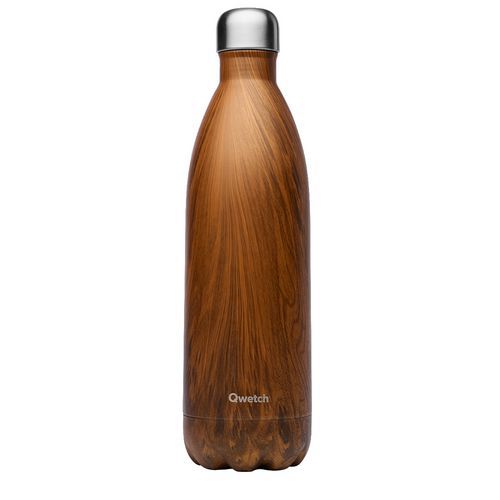 Bouteille isotherme 1L wood - Qwetch