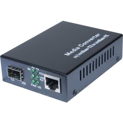 Convert. 1 RJ45 10/100/1000 - 1 SFP Fibre 1000SX/LX