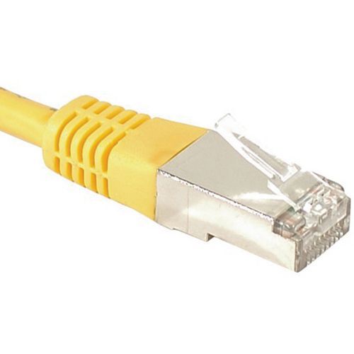 Cordon RJ45 catégorie 6A F/UTP jaune - 5 m Cordon RJ45 catégorie 6A F/UTP jaune - 5 m