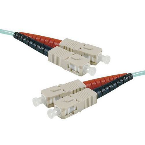 Jarretière duplex multi OM4 50/125 SC-UPC/SC-UPC aqua - 3 m Jarretière duplex multi OM4 50/125 SC-UPC/SC-UPC aqua - 3 m