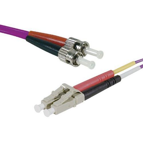 Jarretière duplex 2.0 mm multi OM4 50/125 LC-UPC/ST-UPC 10 m